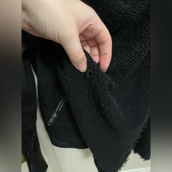 Free People Drape Front Moto jacket size 0 - Picture 10 of 10